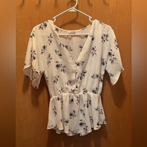 Floral Cream Blouse